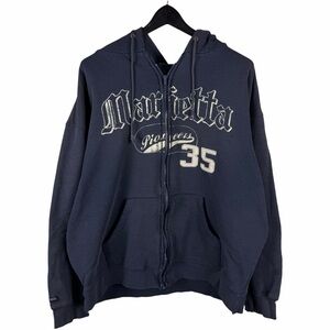 Vintage 2000s Jansport Marietta Script Logo Streetwear Blue Hoodie Size XL